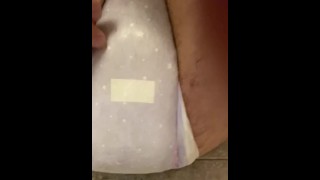 Messing in my wet diaper